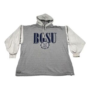 Bowling Green State University Hoodie Mens Large Gray White NCAA College BGSU